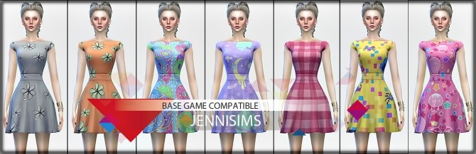 Sims 4 City Walk Dress at Jenni Sims