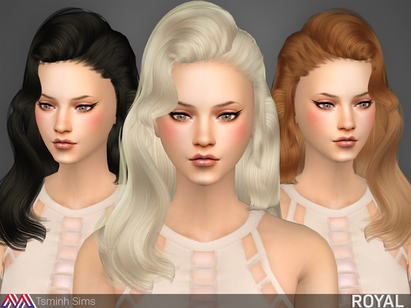 Sims 4 Royal Hair by TsminhSims at TSR