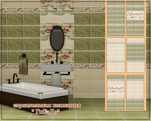 Sims 4 Triplet Verde tiles at Sims by Mulena