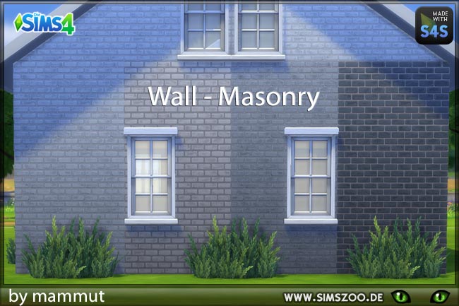 Sims 4 Wall brick 2 by mammut at Blacky’s Sims Zoo