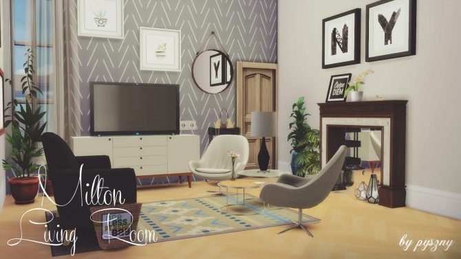 Sims 4 Milton Livingroom at Pyszny Design