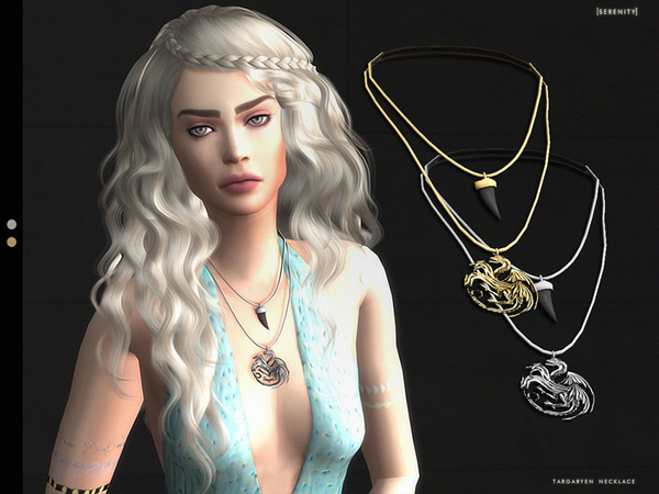 Sims 4 Targaryen Necklace by serenity cc at TSR