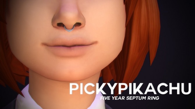 Sims 4 Five Year Septum Ring at Pickypikachu