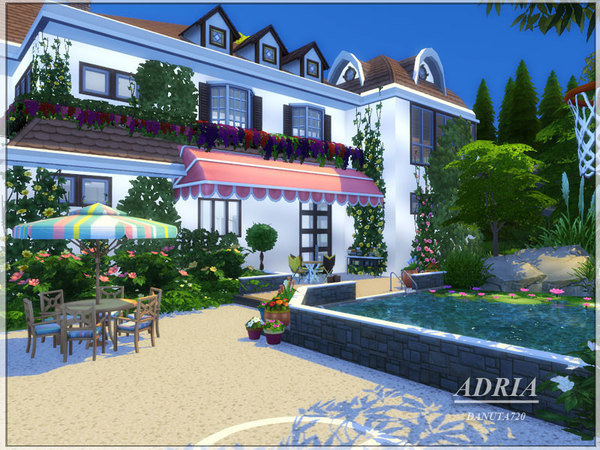 Sims 4 ADRIA house no CC by Danuta720 at TSR