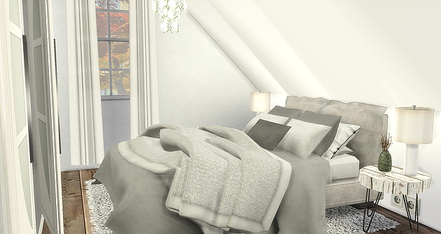 Sims 4 Attic Bedroom at Caeley Sims