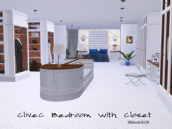 Sims 4 Bedroom Closet CliveC by ShinoKCR at TSR