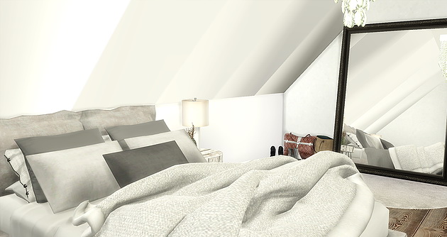 Sims 4 Attic Bedroom at Caeley Sims