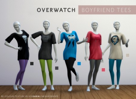 Overwatch Boyfriend Tee/Dress by Kya Sarin at Mod The Sims