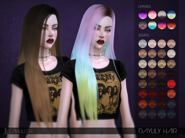 Sims 4 Daylily Hair by Leah Lillith at TSR