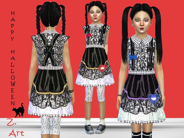 Sims 4 HalloDoll dress by Zuckerschnute20 at TSR