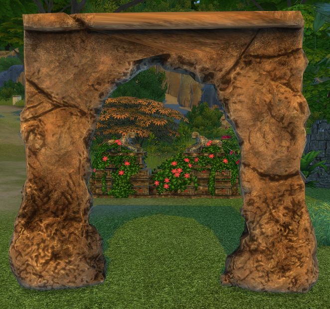 Sims 4 Laticis Fractured Wall as a wedding arch by BigUglyHag at SimsWorkshop