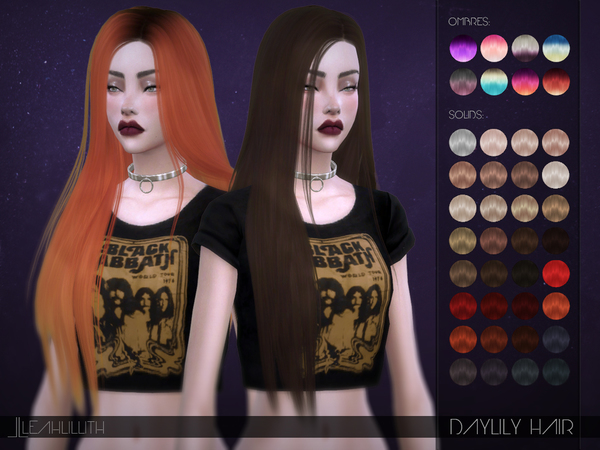 Sims 4 Daylily Hair by Leah Lillith at TSR