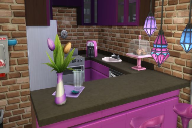 Sims 4 Pink Me Up apartment by ChiLLi at Blacky’s Sims Zoo