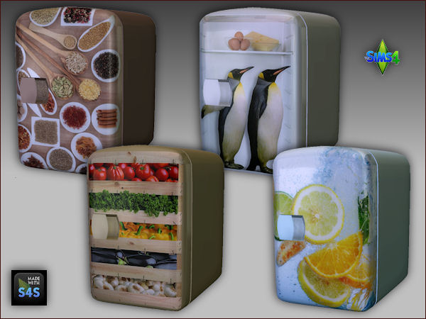 Sims 4 Coca Cola mini fridge recolors by Mabra at Arte Della Vita