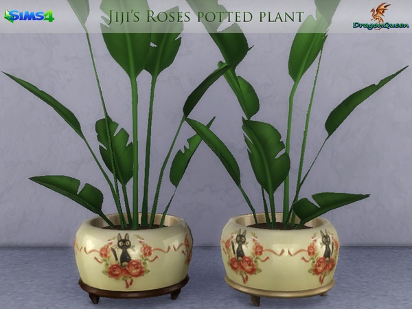 Sims 4 JiJis Roses Potted Plant by DragonQueen at TSR