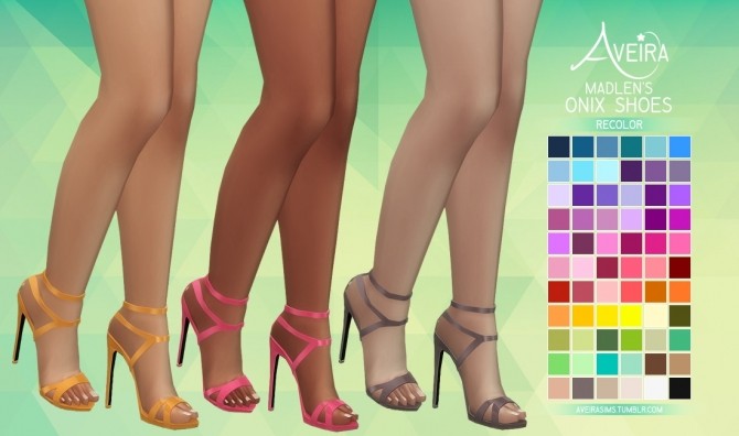 Sims 4 Madlen’s Onix Shoes Recolor at Aveira Sims 4
