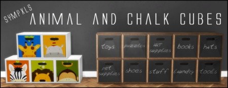 Animal & Chalk Cubes by Sympxls at SimsWorkshop