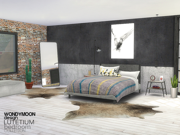 Sims 4 Lutetium Bedroom by wondymoon at TSR