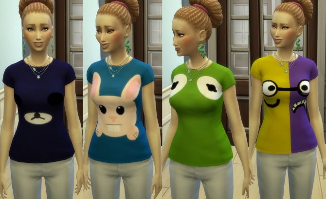 Sims 4 8 Hand Painted T Shirts by wendy35pearly at Mod The Sims