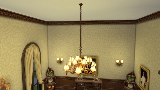 Sims 4 Long John Buttercups Chandelier Plus Edition by TheJim07 at Mod The Sims