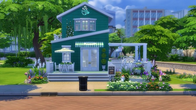 Sims 4 Primavera Garden Cafe by hazeyhaze at Mod The Sims