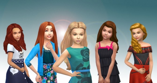 Sims 4 Girls Long Hair Pack 6 at My Stuff