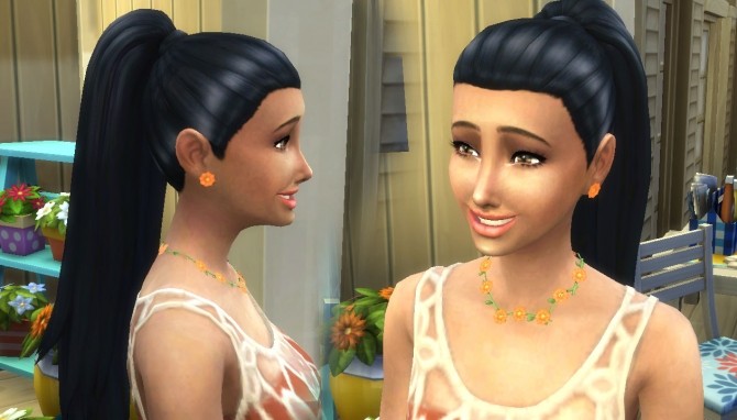 Sims 4 Flowers necklace conversion at My Stuff