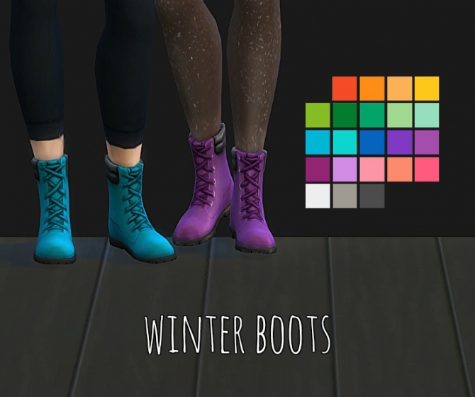 Winter Boots at Maimouth Sims4 » Sims 4 Updates