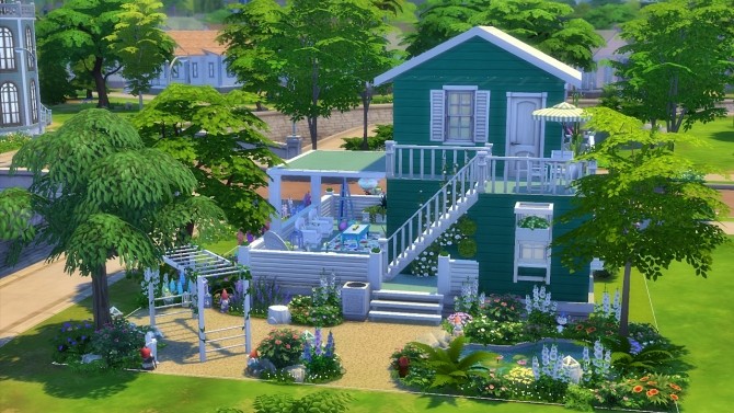 Sims 4 Primavera Garden Cafe by hazeyhaze at Mod The Sims