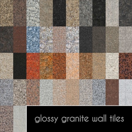 Glossy Granite Wall Tiles by Madhox at Mod The Sims