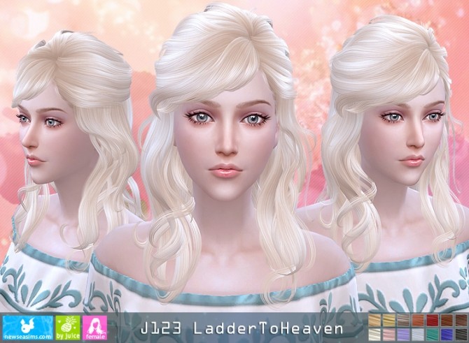 Sims 4 J123 LadderToHeaven hair (Pay) at Newsea Sims 4