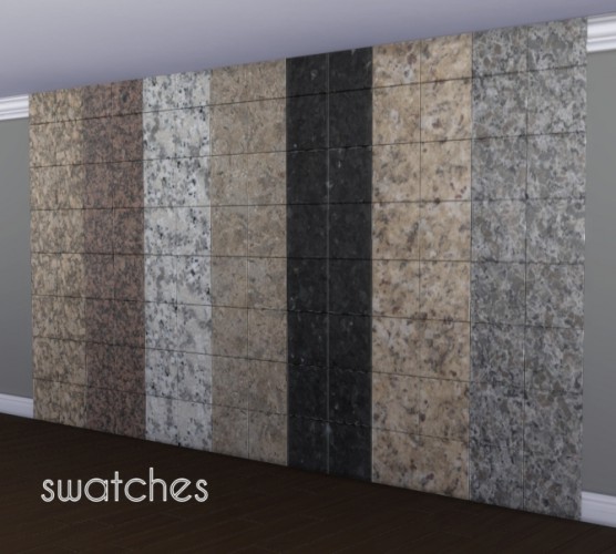 Glossy Granite Wall Tiles by Madhox at Mod The Sims » Sims 4 Updates