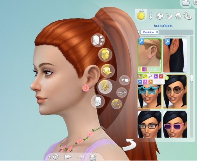 Sims 4 Flowers necklace conversion at My Stuff