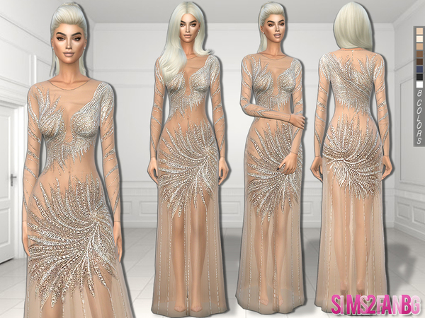 Sims 4 244 prom dress by sims2fanbg at TSR