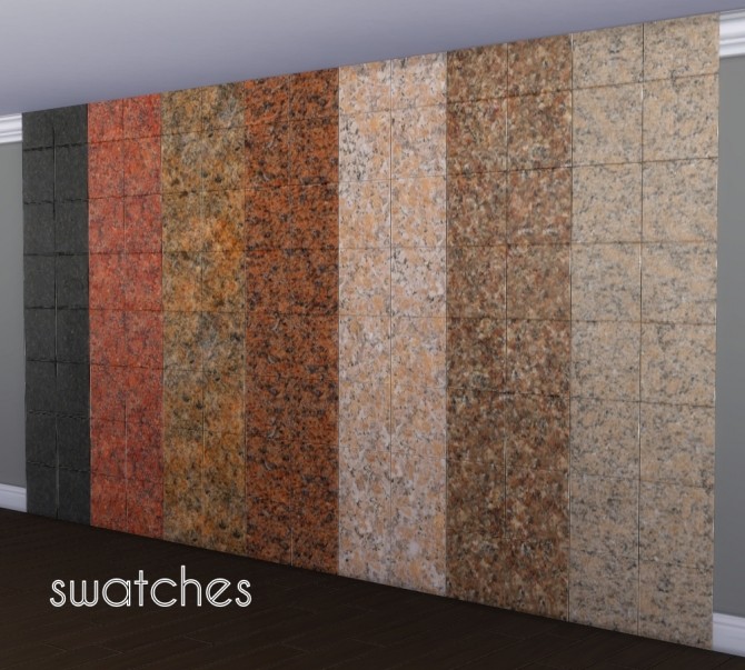 Sims 4 Glossy Granite Wall Tiles by Madhox at Mod The Sims
