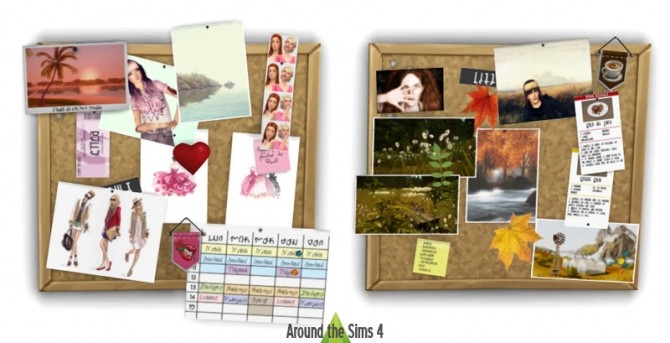 Sims 4 Customize your pinboard/corkboard at Around the Sims 4