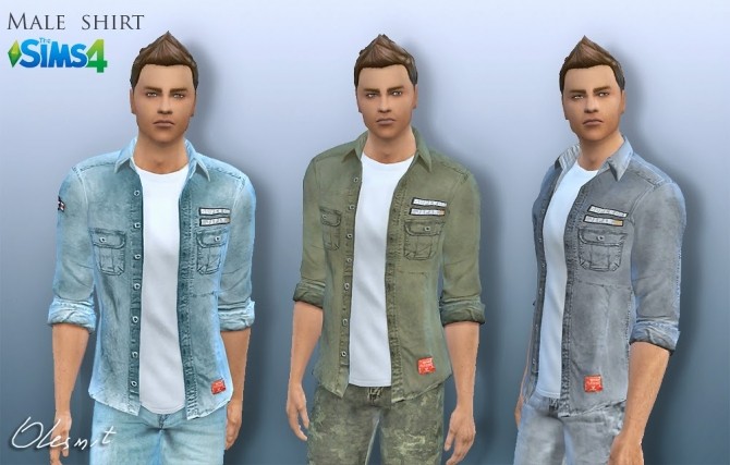 Sims 4 Male shirts at OleSims