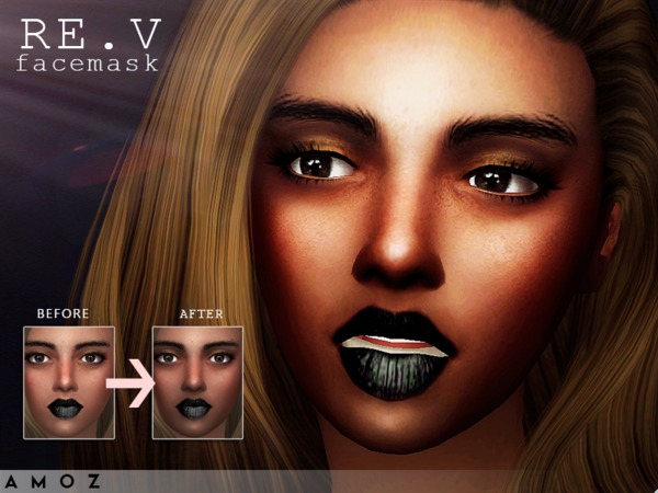 Sims 4 RE.V Face Skin by Amoz at TSR