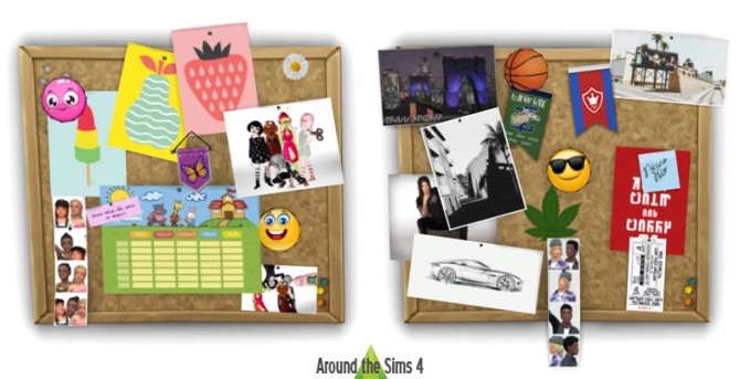 Sims 4 Customize your pinboard/corkboard at Around the Sims 4
