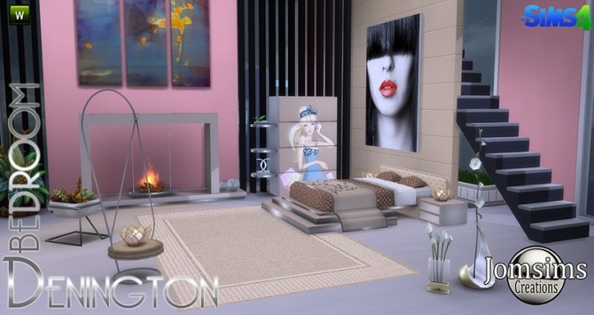 Sims 4 Denington bedroom at Jomsims Creations