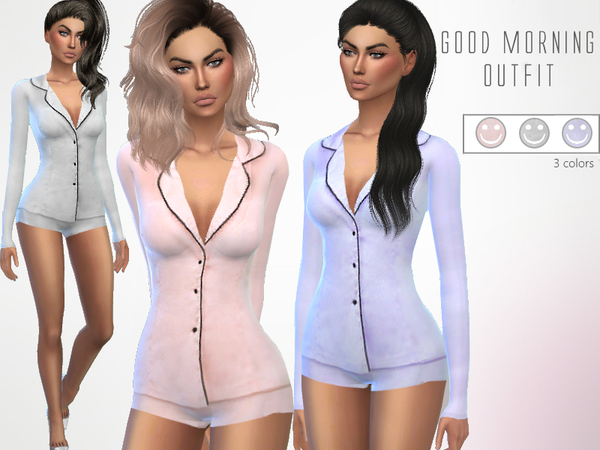 Sims 4 Good Morning Outfit by Puresim at TSR