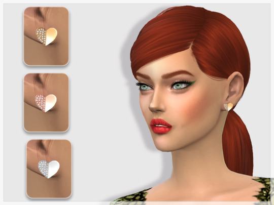 Sims 4 Diamond Stud Heart Earrings at Giulietta