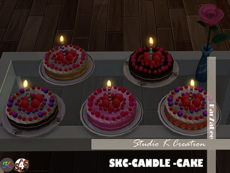 SKC Candle cake at Studio K-Creation » Sims 4 Updates