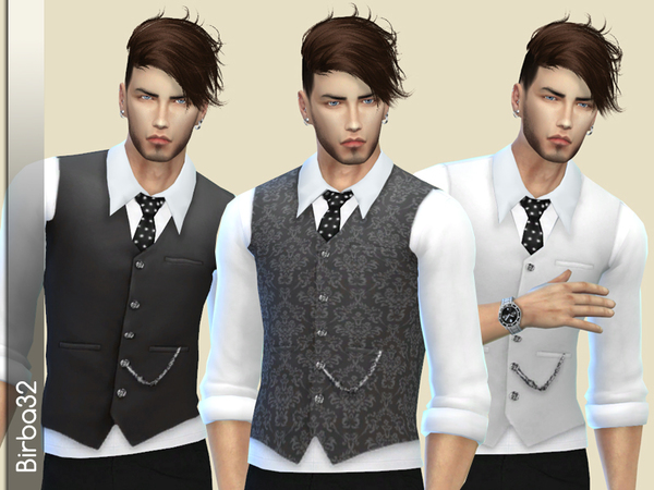 Sims 4 Wild West Gilet by Birba32 at TSR
