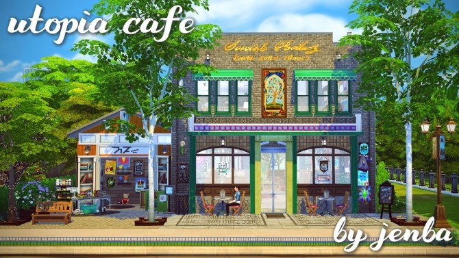 Sims 4 Utopia Cafe at Jenba Sims