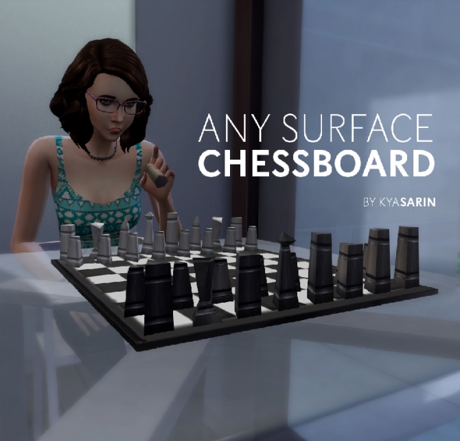 Any Surface Chessboard by Kya Sarin at Mod The Sims » Sims 4 Updates