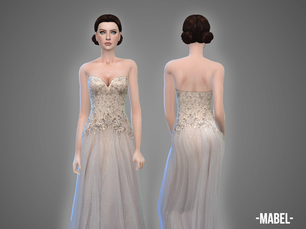 Sims 4 Mabel gown by April at TSR