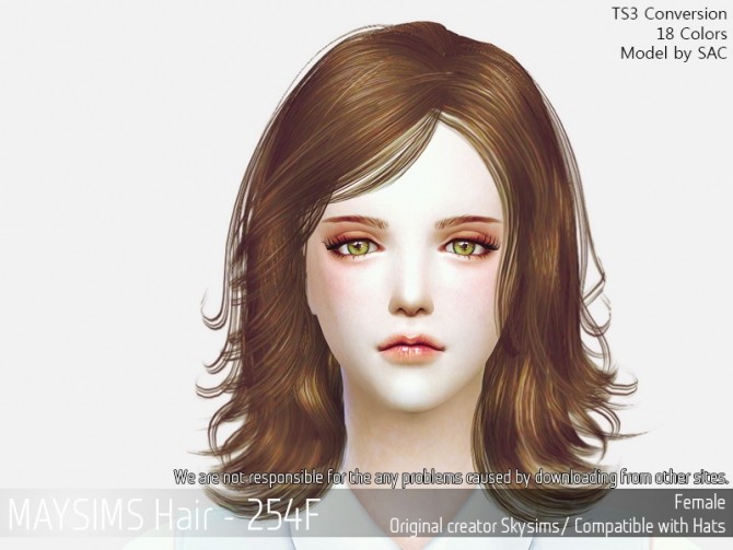 Sims 4 Hair 254F (Skysims) at May Sims
