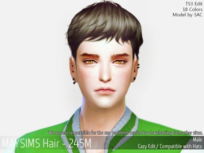 Sims 4 Hair 245M (Cazy) at May Sims