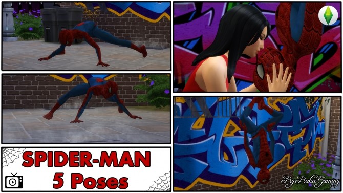 Sims 4 Spider Man Pose Pack by Bakie at Mod The Sims